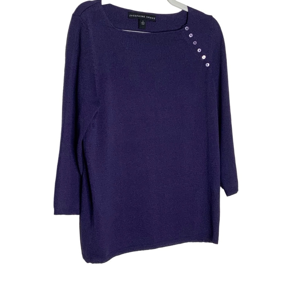 Josephine Chaus purple long sleeve sweater. Size S